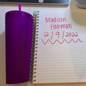 Soft touch purple Starbucks tumbler